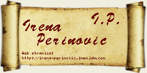 Irena Perinović vizit kartica
